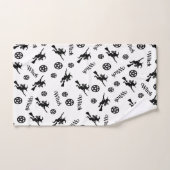 Zwarte Pentakels en heksen op kamers Bad Handdoek (Handdoek)