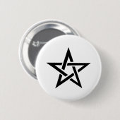 zwarte pentakterduivel 666 ronde button 5,7 cm (Voorkant /achterkant)
