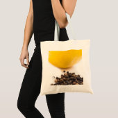 Zwarte peper en citroen tote bag (Voorkant (product))