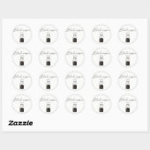 Zwarte Peper Ronde Sticker (Vel)