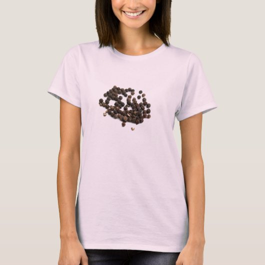 Zwarte pepperkorns t-shirt (Voorkant)