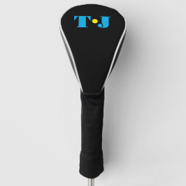 Zwarte Persoonlijke Monogram Golfheadcover