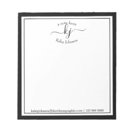 Zwarte persoonlijke naam | Van de bureau van de bl Notitieblok