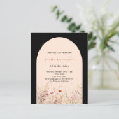 Zwarte perzik roze wilde bloem bloemenbudget verja (Staand voorkant)