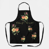 Zwarte perziken | Naam Cooking Kitchen Schort (Voorkant)
