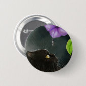 Zwarte Perzische kat 514 Ronde Button 5,7 Cm (Voorkant /achterkant)