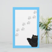 Zwarte Perzische kat Oranje oogkleurige poolaire b Briefpapier (Staand voorkant)