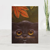 ZWARTE PERZISCHE KAT - THANKSGIVING KAART (Achterkant)