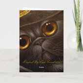 ZWARTE PERZISCHE KAT THANKSGIVING KAART (Achterkant)