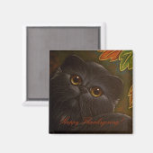 ZWARTE PERZISCHE KAT - THANKSGIVING Magnet (Voorkant / Achterkant)