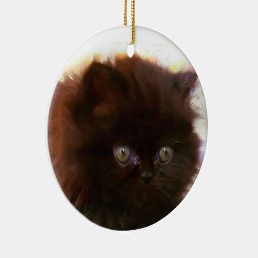 Zwarte Perzische keuten-versiering Keramisch Ornament (Rechts)