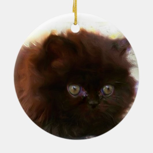 Zwarte Perzische keuten-versiering Keramisch Ornament (Achterkant)