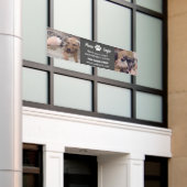 Zwarte Pet Business Banner met 2 foto's en Logo (Buitenkant Gebouw)