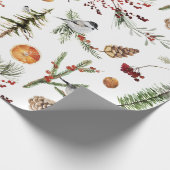 Zwarte Pet Chickadee Birds Kerstparty Cadeaupapier (Hoek)
