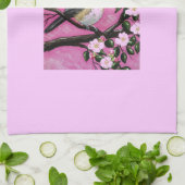 Zwarte pet Chickadee Theedoek (Gevouwen)