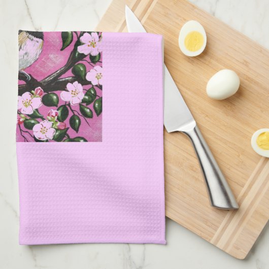 Zwarte pet Chickadee Theedoek (Quarter Fold)