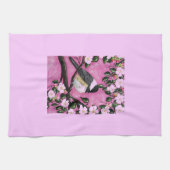 Zwarte pet Chickadee Theedoek (Horizontaal)