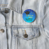 Zwarte Pet en sterren Afstuderen Button (In situ)