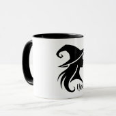 Zwarte Pet heks wiccan heksen Halloween Mok (Voorkant links)