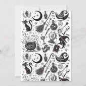 Zwarte Pet heks wiccan heksen Halloween Party Kaart (Achterkant)