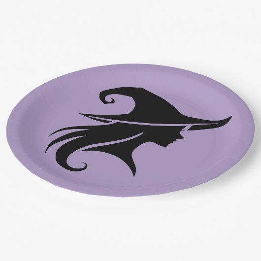 Zwarte Pet heks wiccan heksen Halloween Party Papieren Bordje (Gekanteld)