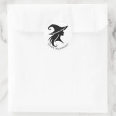 Zwarte Pet heks wiccan heksen Halloween Party Ronde Sticker (Tas)