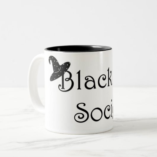 Zwarte Pet Society Mok (Voorkant links)