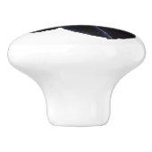 Zwarte Petunia Keramische knop (Zijkant)