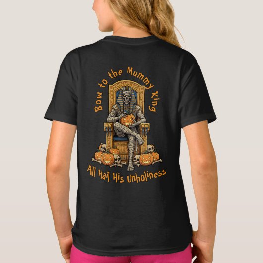🖤 Zwarte Pharao Mummie Halloween T-shirt 👻🎃 (Achterkant)