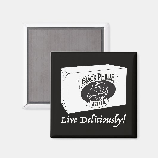 Zwarte Phillip Butter magneet (Voorkant / Achterkant)