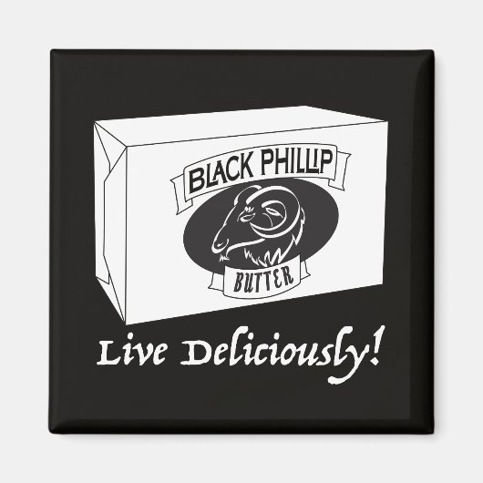 Zwarte Phillip Butter magneet (Voorkant)