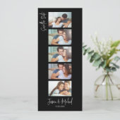 Zwarte Photo Booth Boeklegger met QR-code Huwelijk (Staand voorkant)
