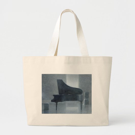 Zwarte piano 2004 grote tote bag (Voorkant)