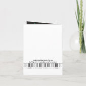 Zwarte Piano Overweging Uitnodiging (Achterkant)
