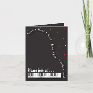 Zwarte Piano Overweging Uitnodiging