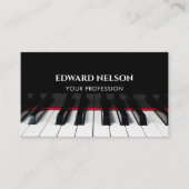 Zwarte Piano toetsen Piano Visitekaartje (Voorkant)