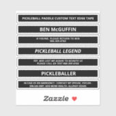 Zwarte Pickleball Paddle Edge-tape - Aangepaste na Sticker (Vel)