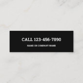 Zwarte pictogrammen voor sociale media mini visitekaartje (Achterkant)