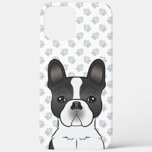 Zwarte Piebald Franse Bulldog / Franse Bulldog Hon Case-Mate iPhone Case