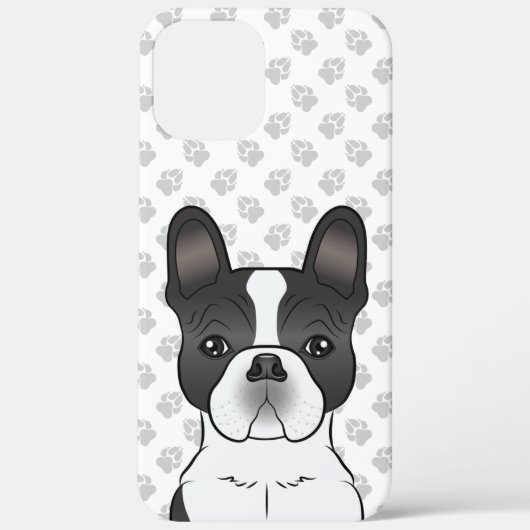 Zwarte Piebald Franse Bulldog / Franse Bulldog Hon Case-Mate iPhone Case (Achterkant)
