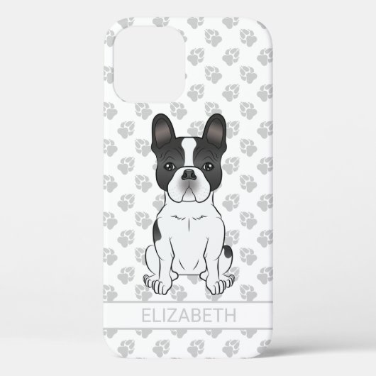 Zwarte Piebald Franse Bulldog / Franse Bulldog Hon Case-Mate iPhone Case (Achterkant)