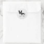 Zwarte Piebald Franse Bulldog Schattige Cartoon Ho Ronde Sticker (Tas)