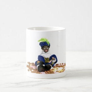 Zwarte Piet met tandwieltjes en snoepgoed Koffiemok
