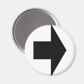 Zwarte pijl rechts magneet (Voorkant / Achterkant)