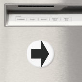 Zwarte pijl rechts magneet (Insitu (Vaatwasser))