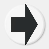 Zwarte pijl rechts magneet (Voorkant)