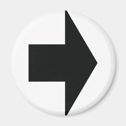 Zwarte pijl rechts magneet (Voorkant)