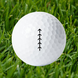 Zwarte pijlen golfballen