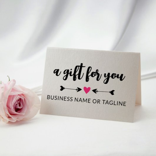 Zwarte pijlen Hot Pink Heart Cute Cute Certificate Kaart