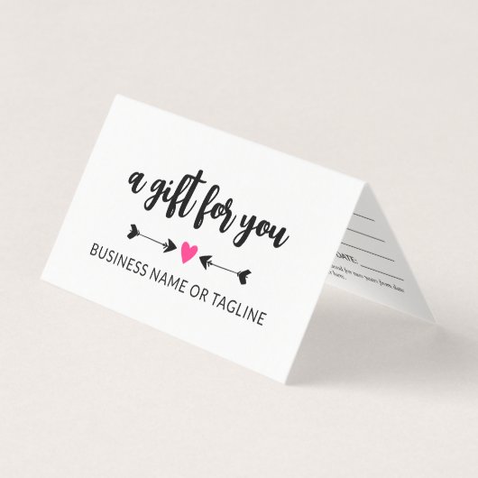 Zwarte pijlen Hot Pink Heart Cute Cute Certificate Kaart (Voorkant)